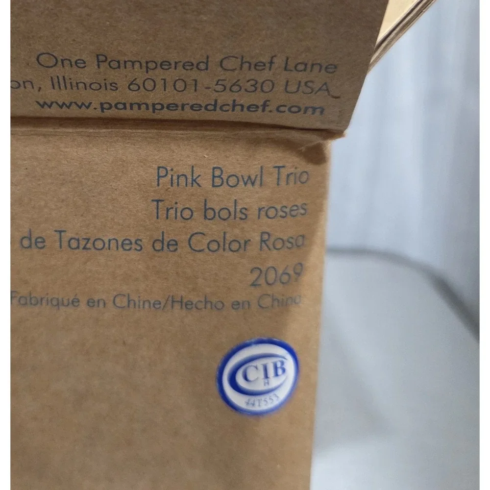 Pampered Chef Simple Additions Trio Snack Dip Bowls Pink American Cancer Society